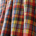 Buddha Stones Fall Winter Women's Plaid Pattern Cotton Skirt With Pockets