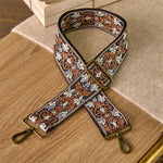 Buddha Stones Bohemian Brown Flower Vine Adjustable Handbags Crossbody Shoulder Bag Straps Replacement