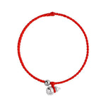 Buddha Stones 925 Sterling Silver Gourd Lucky Fortune Charm String Connection Bracelet