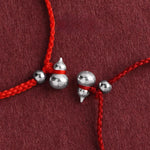 Buddha Stones 925 Sterling Silver Gourd Lucky Fortune Charm String Connection Bracelet
