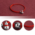 Buddha Stones 925 Sterling Silver Gourd Lucky Fortune Charm String Connection Bracelet