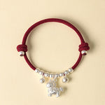 Buddha Stones Year Of The Horse Multiple Horse Styles Rope Luck Strength Adjustable Bracelet