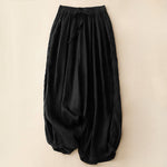 Buddha Stones Summer Elastic Waist Women's Capri Cropped Harem Pants With Pockets
