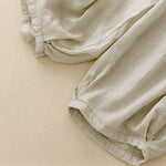 Buddha Stones Summer Elastic Waist Women's Capri Cropped Harem Pants With Pockets