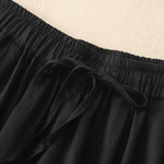 Buddha Stones Summer Elastic Waist Women's Capri Cropped Harem Pants With Pockets