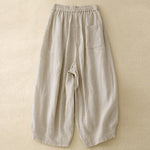 Buddha Stones Summer Elastic Waist Women's Capri Cropped Harem Pants With Pockets