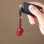 Buddha Stones Year Of The Horse Cinnabar Blessing Key Chain