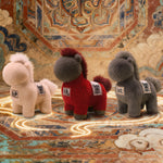 Buddha Stones Year Of The Horse Embroidered Saddle Pad Plush Doll Home Decoration