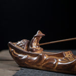 Buddha Stones Small Boat Cicada Home Decoration Incense Burner