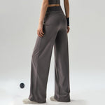 Buddha Stones Casual Drawstring Yoga Sports Gym Elastic Waist Women's Wide Leg Pants