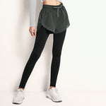 Buddha Stones 2 In 1 Sports Tights Outdoor Fitness Women's Leggings Yoga Pants