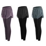 Buddha Stones 2 In 1 Sports Tights Outdoor Fitness Women's Leggings Yoga Pants