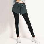 Buddha Stones 2 In 1 Sports Tights Outdoor Fitness Women's Leggings Yoga Pants
