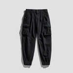 Buddha Stones Summer Cotton Elastic Cuffs Tapered Men's Pants With Pockets