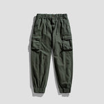 Buddha Stones Summer Cotton Elastic Cuffs Tapered Men's Pants With Pockets