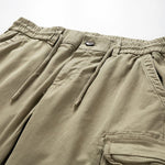 Buddha Stones Summer Cotton Elastic Cuffs Tapered Men's Pants With Pockets
