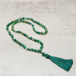 Buddha Stones Bead Malachite Tassel Protection Bracelet