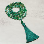 Buddha Stones Bead Malachite Tassel Protection Bracelet