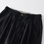 Buddha Stones Fall Solid Drawstring Zipper Men's Linen Wide Leg Pants With Pockets