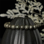 Buddha Stones Pyrite Round Beads Confidence Abundance Bracelet