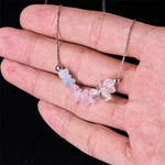 Buddha Stones Black Obsidian Smoky Quartz Garnet Aquamarine Strawberry Quartz Pink Crystal Strength Necklace Pendant