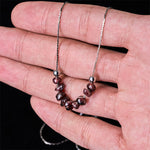 Buddha Stones Black Obsidian Smoky Quartz Garnet Aquamarine Strawberry Quartz Pink Crystal Strength Necklace Pendant
