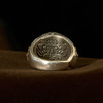 Buddha Stones Copper Bagua Copper Coins Wealth Rotatable Adjustable Ring