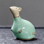 Buddha Stones Chinese Zodiac Ceramic Tea Pet Home Decoration