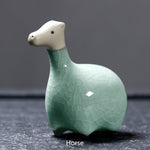Buddha Stones Chinese Zodiac Ceramic Tea Pet Home Decoration