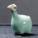 Buddha Stones Chinese Zodiac Ceramic Tea Pet Home Decoration