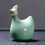 Buddha Stones Chinese Zodiac Ceramic Tea Pet Home Decoration