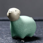 Buddha Stones Chinese Zodiac Ceramic Tea Pet Home Decoration