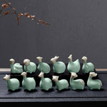 Buddha Stones Chinese Zodiac Ceramic Tea Pet Home Decoration