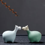 Buddha Stones Chinese Zodiac Ceramic Tea Pet Home Decoration