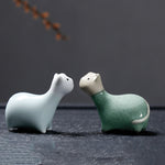 Buddha Stones Chinese Zodiac Ceramic Tea Pet Home Decoration