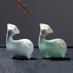 Buddha Stones Chinese Zodiac Ceramic Tea Pet Home Decoration