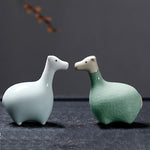 Buddha Stones Chinese Zodiac Ceramic Tea Pet Home Decoration