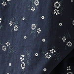 Buddha Stones Fall Small Floral Pattern Buttons Down Design Long Sleeve Women's Cotton Shirt