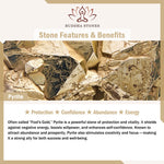 Buddha Stones Pyrite Round Beads Confidence Abundance Bracelet