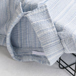 Buddha Stones Embroidery Bird Striped Pattern Long Sleeve Men's Cotton Shirt With Pocket