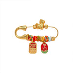 Buddha Stones Year Of The Horse Fu Character Lotus Attract Fortune Ruyi Handle Peace Buckle Luck Brooch