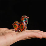 Buddha Stones Year Of The Horse Carved Tang Horse Rainbow Eucalyptus Creativity Desk Decoration