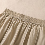 Buddha Stones Summer Simple Pure Color High Waisted Pleated Women's Harem Pants With Pockets