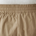 Buddha Stones Plain Buttoned Side Design Capri Cropped Women's Wide Leg Pants With Pockets