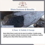 Buddha Stones ''May Blessings Walk With You'' Natural Small Elephant Amazonite Amethyst Jade Black Obsidian Stone Decoration Includes Gift Message Card