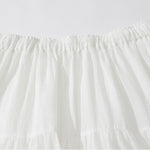 Buddha Stones Embroidery Hollow Design A-line Drawstring High Waist Women's Skirt With Pockets