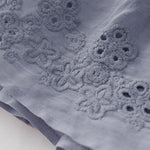Buddha Stones Embroidery Hollow Design A-line Drawstring High Waist Women's Skirt With Pockets