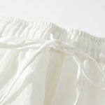 Buddha Stones Embroidery Hollow Design A-line Drawstring High Waist Women's Skirt With Pockets
