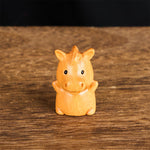 Buddha Stones "Hoping You Success and Good Luck" Mini Year of the Horse Linden Wood Prosperity Decoration Includes Gift Message Card