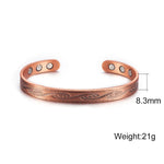 Buddha Stones Spiral Pattern Copper Balance Open Adjustable Cuff Bracelet Bangle